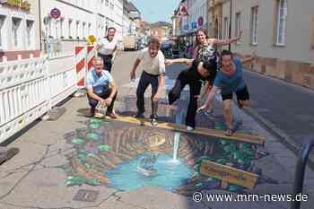 Landau – Hingucker für die Königstraße: 3D-Kunstwerk macht Baustelle in Landauer Einkaufsstraße zum beliebten Fotomotiv