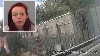 Video footage shows North East killer mum smoking cigarette as her daughter lay dying