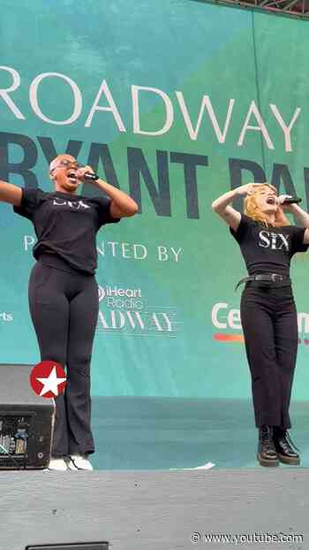 SIX sings the title number at Broadway in Bryant Park 2026