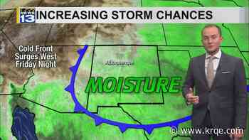 Cold front to bring higher storm chances, slightly cooler temperatures by Saturday