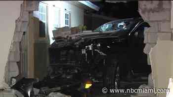 Driver arrested for DUI after pickup truck slams through home in Lauderhill