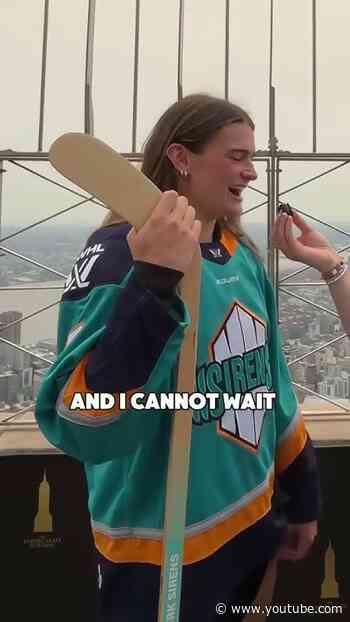 Where did Emma Peschel go to celebrate being drafted by the #pwhlsirens ?