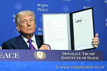 Trump claims Board of Peace has reached ‘historic’ Gaza deal to disarm Hamas and withdraw Israeli troops