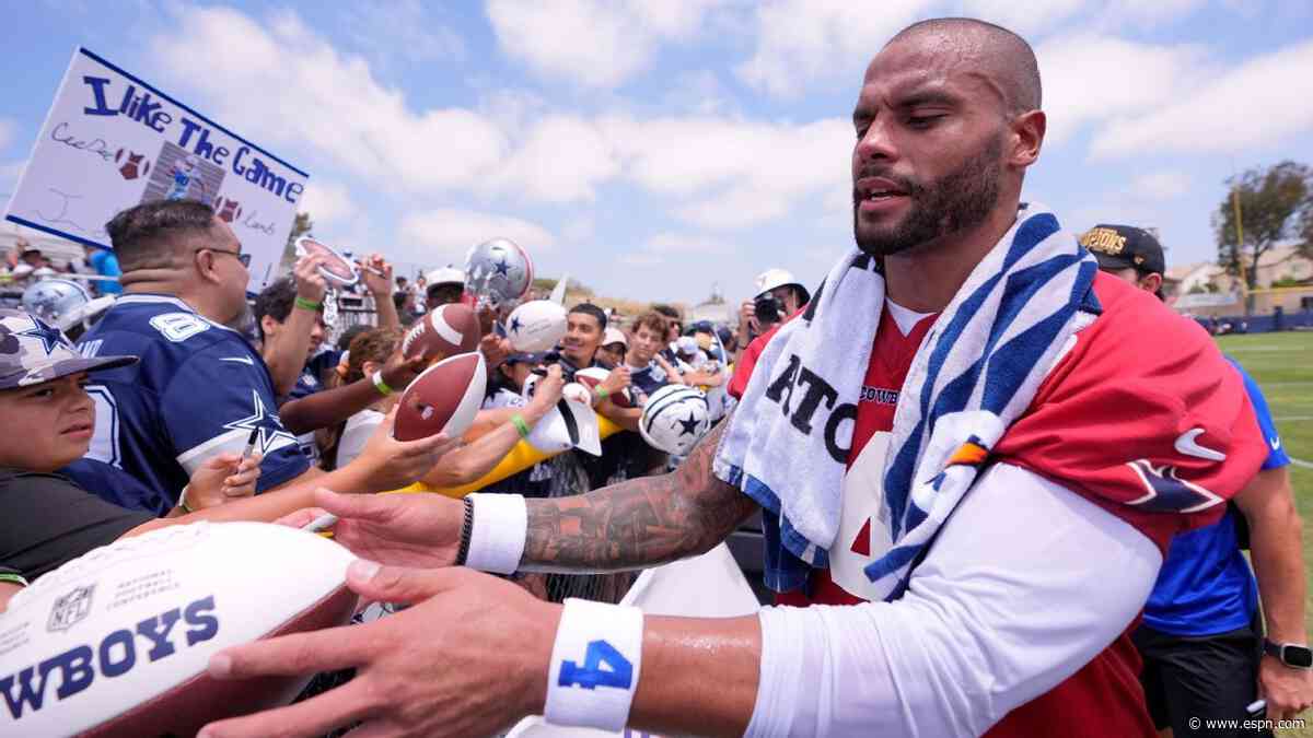 Dak: Won't shy away from big goals for Cowboys