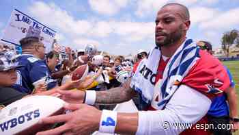 Dak: Won't shy away from big goals for Cowboys