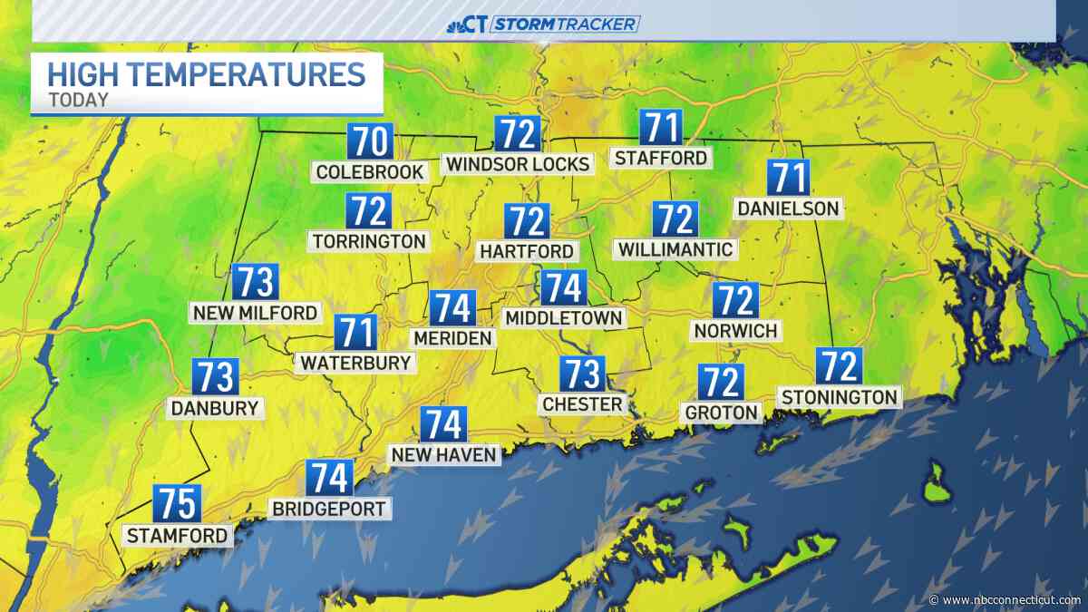 Mostly sunny Friday with highs in the 80s