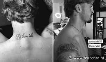 Luciano Valente laat nieuwe tatoeages zien en de teksten spreken boekdelen