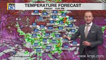 Storm chances, slightly cooler temperatures move into New Mexico by Saturday