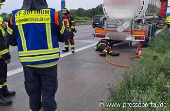FW-ROW: Heißgelaufene Lkw-Bremse sorgt für Feuerwehreinsatz auf der A1