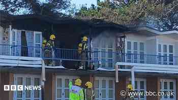 Fire breaks out at beach hut near gas canisters