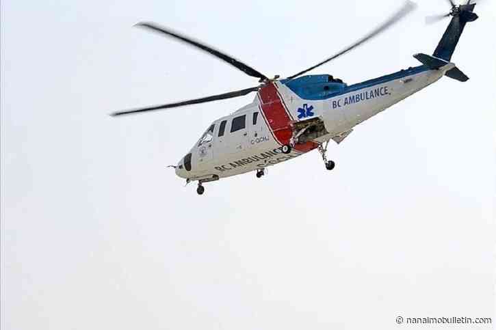 Cyclist taken by air ambulance in critical condition after medical emergency in Parksville