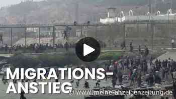 Tausende Migranten schwimmen an spanischer Grenze an Land – Video zeigt Lage