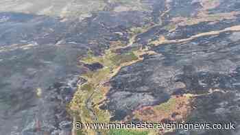 Incredible drone footage shows huge scale of Tintwistle Moor wildfire