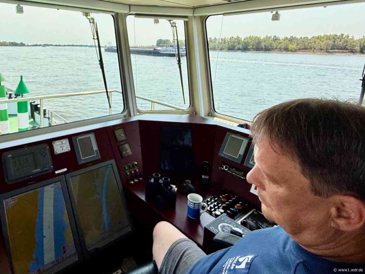 Mit dem WSA bei Niedrigwasser auf dem Rhein