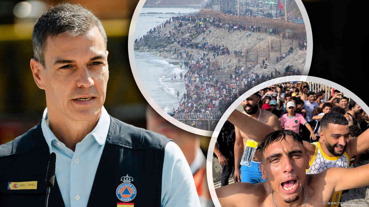 Linkse Spaanse premier Sánchez onder vuur na verbijsterende Marokkaanse migrantenbestorming Ceuta:  ’Hij heeft de poorten naar Europa geopend’