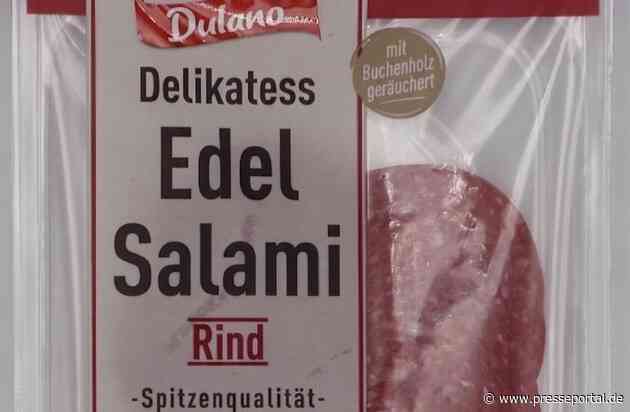 Der Hersteller Gustoland GmbH informiert über einen Warenrückruf des Produktes "Dulano Delikatess Edel Salami Rind, 100g".