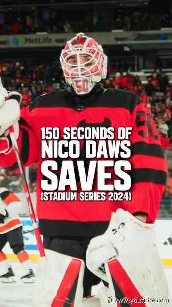 This Shark Week, beware of Nico Daws. #shorts #njdevils #sharkweek #nicodaws #sharks #jaws #goalie