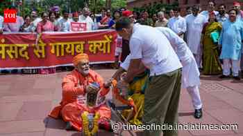 Watch: Saffron-clad Pappu Yadav, opposition stage Ram Temple donation theft skit in Parliament