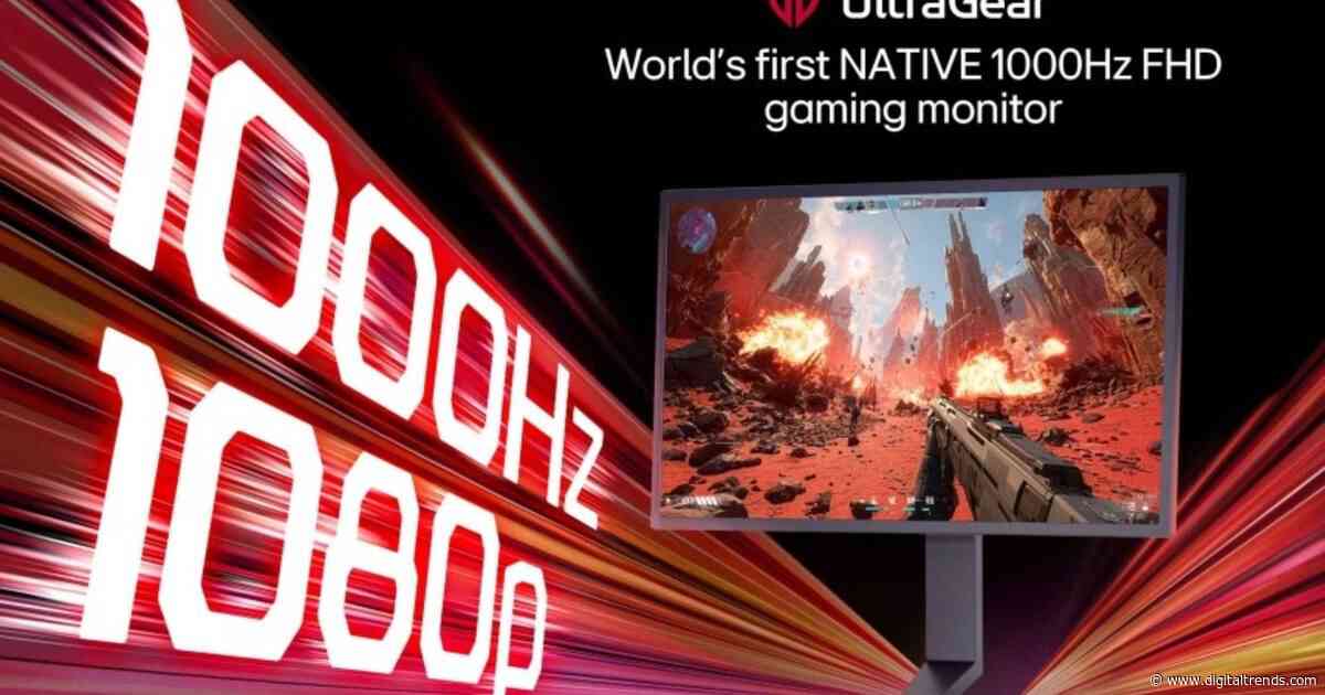 LG’s bonkers 1,000Hz gaming monitor is now available for $1,000
