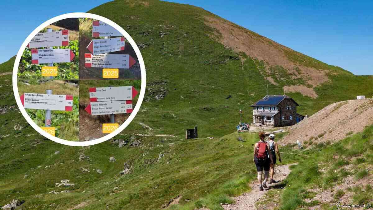 „Unverantwortliche Tat“: Unbekannte klauen Alpen-Schilder in Italien – Wanderer verirren sich