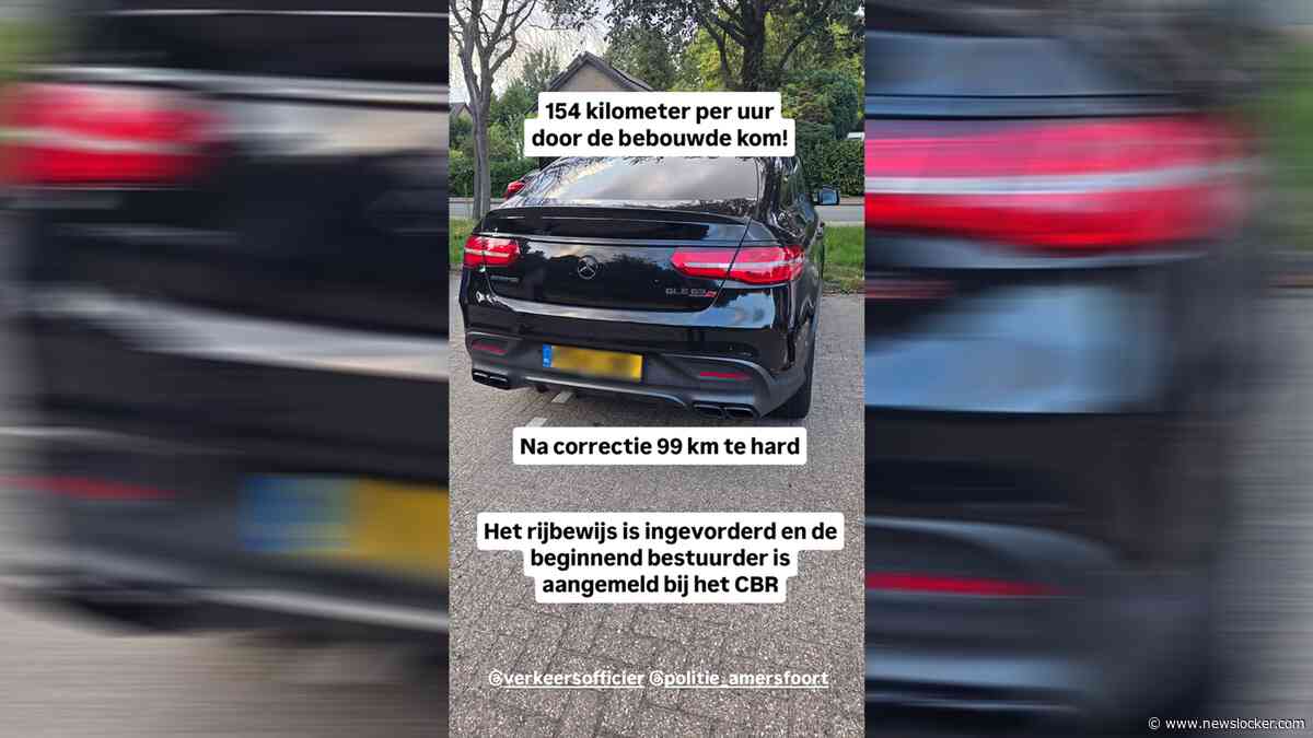 154 km/h binnen de bebouwde kom: rijbewijs van beginnende AMG-bestuurder ingevorderd