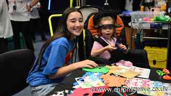 Supergirl movie star visits patients at Newcastle RVI - just up the road from where she grew up