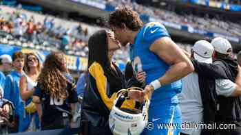 Justin Herbert reveals new details about his surprise proposal to Madison Beer...as loved-up pair pack on the PDA at LA Chargers training camp