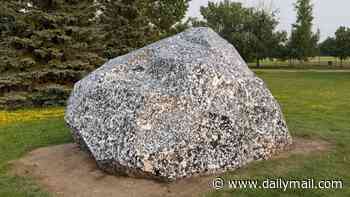 Outrage after city spends $212,000 of taxpayer cash on three giant 'rock' sculptures made of PLASTIC