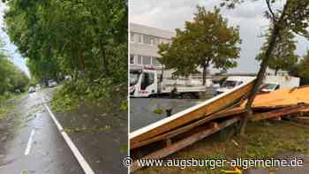 Umgestürzte Bäume, weggewehtes Dach: Sturmböen und Gewitter ziehen über Augsburg hinweg