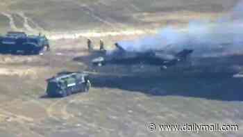 F-35 jet crashes at original Top Gun base leaving aircraft in smoking wreck