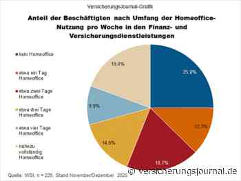 So umfangreich wird Homeoffice in der Finanz- und Versicherungsbranche genutzt