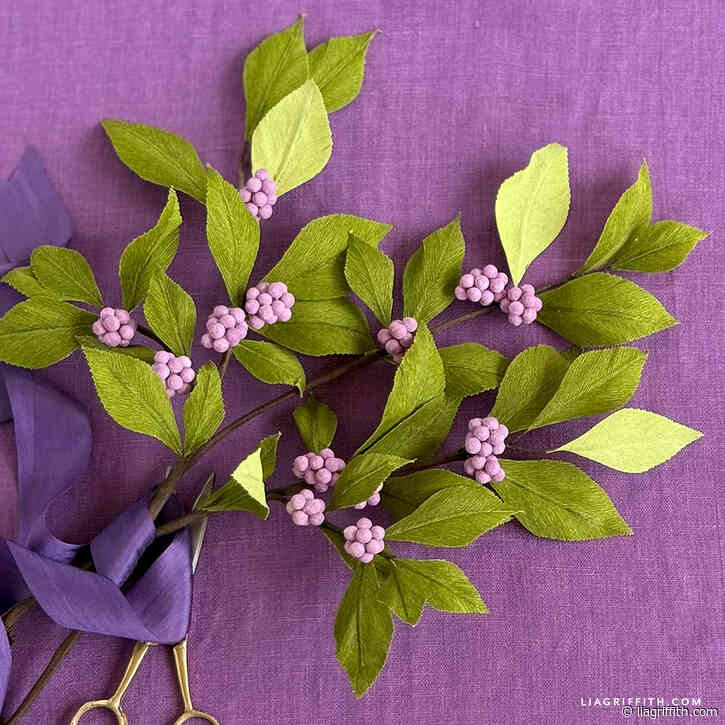 Crepe Paper Beautyberry Branch—Video Workshop