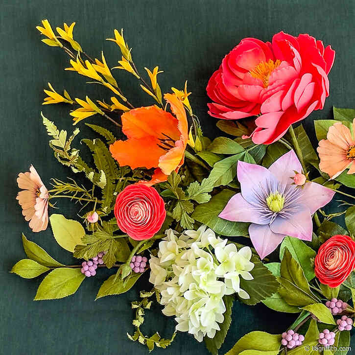 Paper Flower Garden Arrangement—Video Workshop