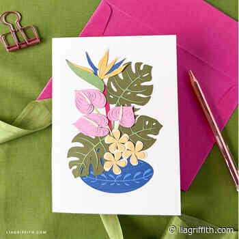 Cardstock Tropical Card