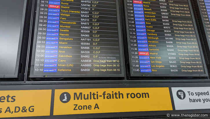 Unexpected item in the bagging area as Windows Activation error pops up at check-in