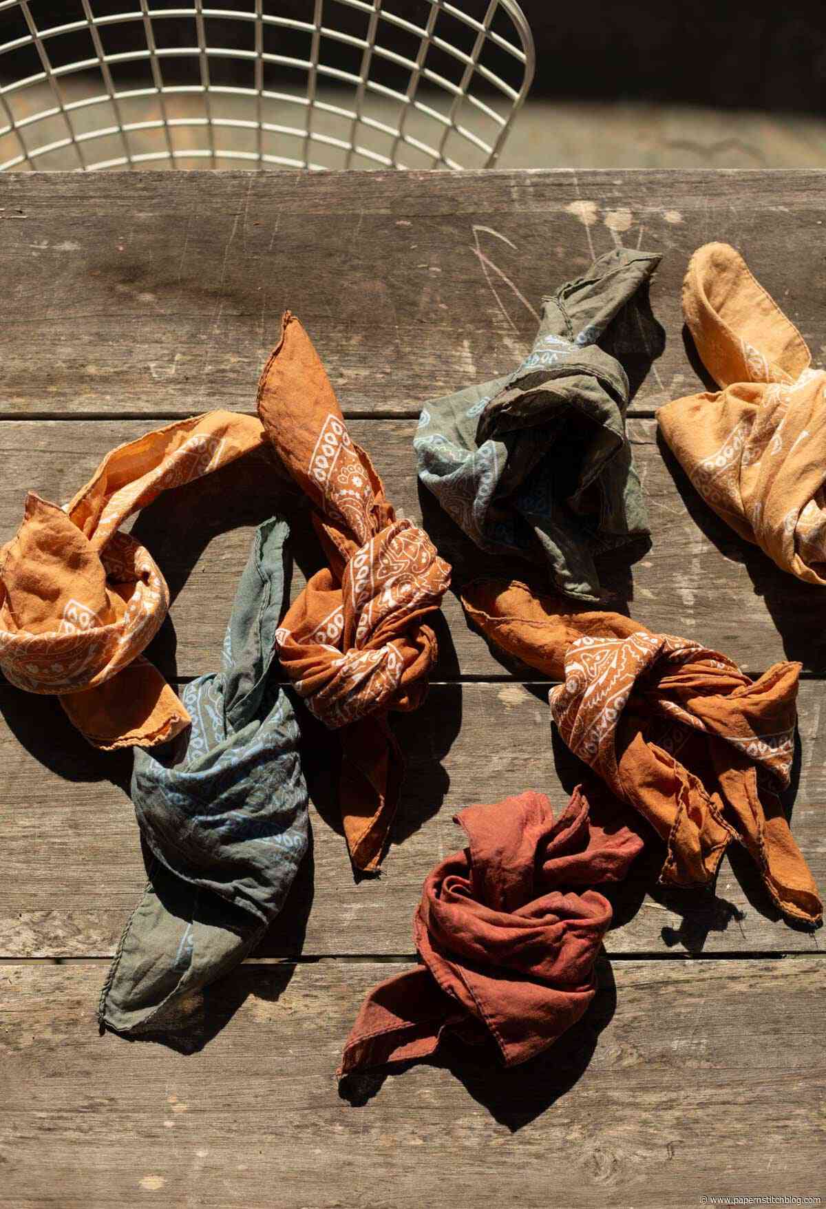 Making Pretty Earth Tone Bandanas
