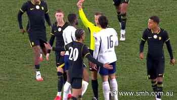 Spurs star sees red in three-minute cameo