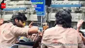 Dhanush mobbed by fans during 'OM' shoot in Thiruvannamalai