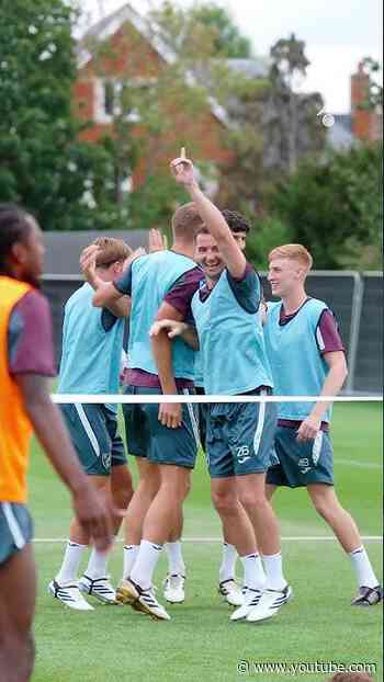 An intense game of football-tennis was had 🤣 #football #soccer #efl #norwichcity
