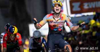 Oppermachtige Lorena Wiebes sprint naar winst en gele trui in openingsrit Tour Femmes: ‘Ik kan het bijna niet geloven’