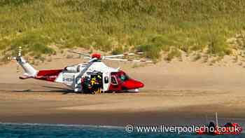 Coastguard helicopter and lifeboats launched for emergency at Welsh beach