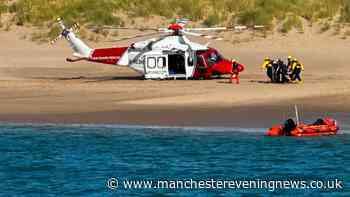 Coastguard helicopter and lifeboats deployed to emergency on Welsh beach