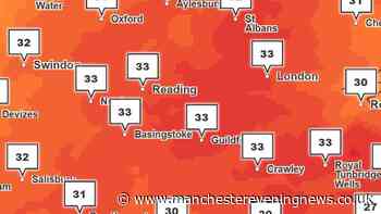 Met Office names 18 UK areas to hit 33C next week as 'hot and humid' spell forecast