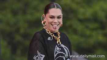 Jessie J puts on a racy display in a black lace look as she performs at Brighton Pride - after her split from boyfriend Chanan Colman