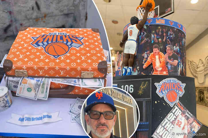 Over-the-top cake of Knicks’ OG Anunoby’s tip-in goes viral— and baker dishes on how he made it