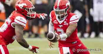 Adams Jr. leads Stampeders past Tiger-Cats 44-20
