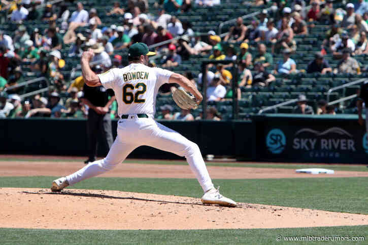 Athletics Select Ben Bowden, DFA Connor Thomas