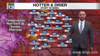 Sightly drier conditions move in to start the week