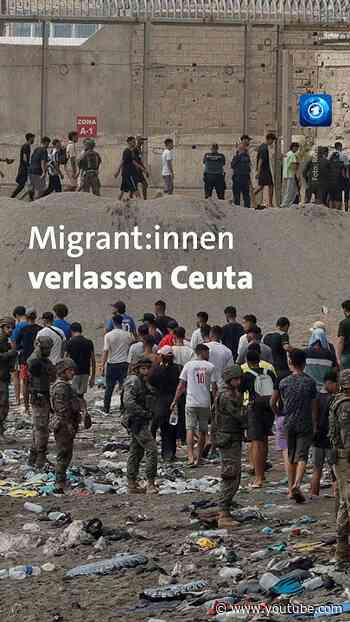 Migrant:innen verlassen Ceuta #ceuta #spanien #marokko #tagesschau #nachrichten