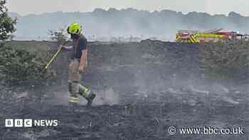 Fifty firefighters tackle blaze at beauty spot